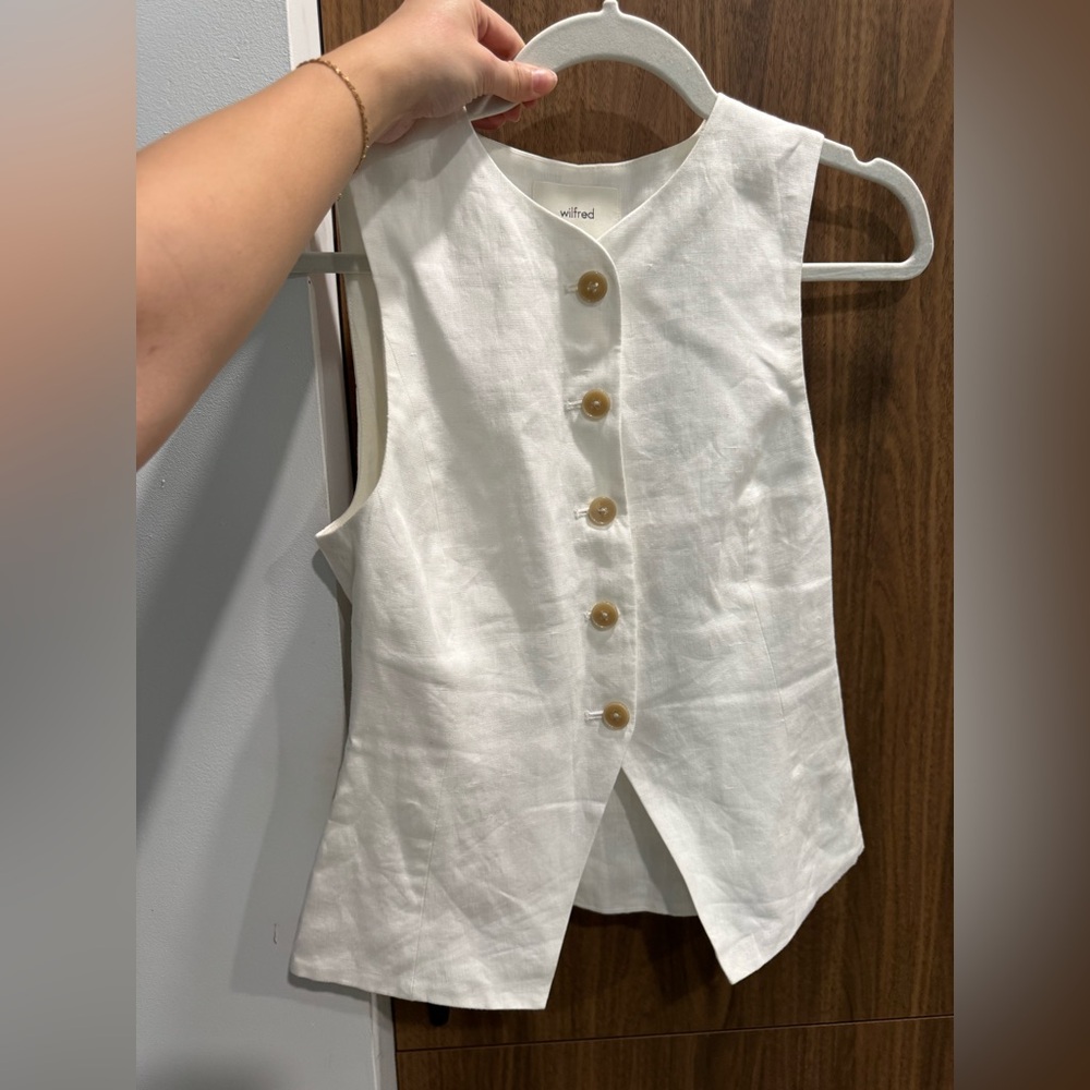 Wilfred linen regal vest